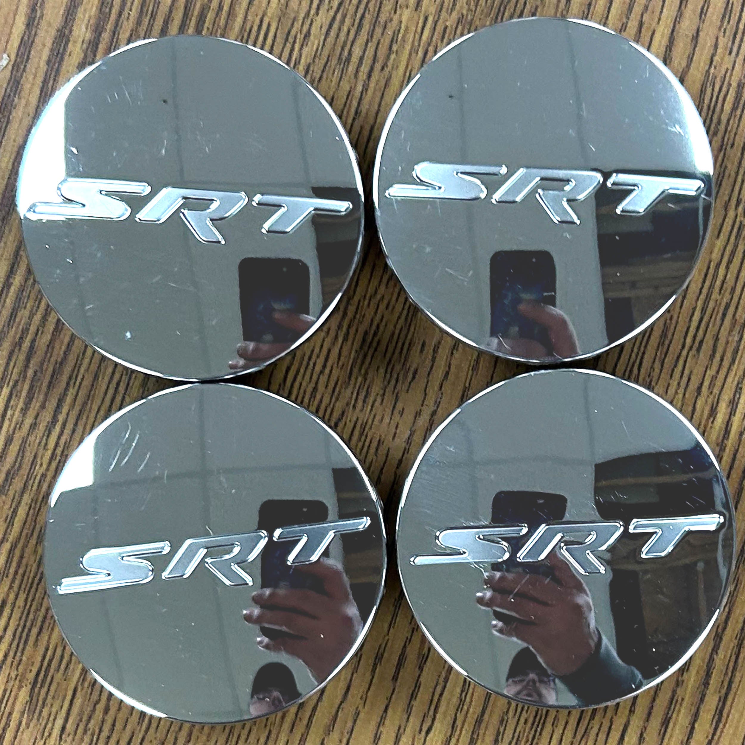2 1/2" Dodge Challenger, Charger, Durango SRT Chrome Center Cap #5QW99SZ0AA set